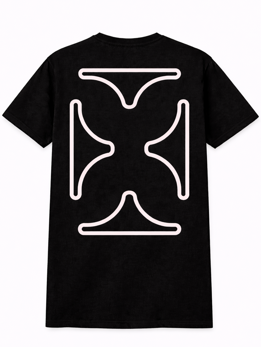 Mens Original Black and White Graphic T-Shirt