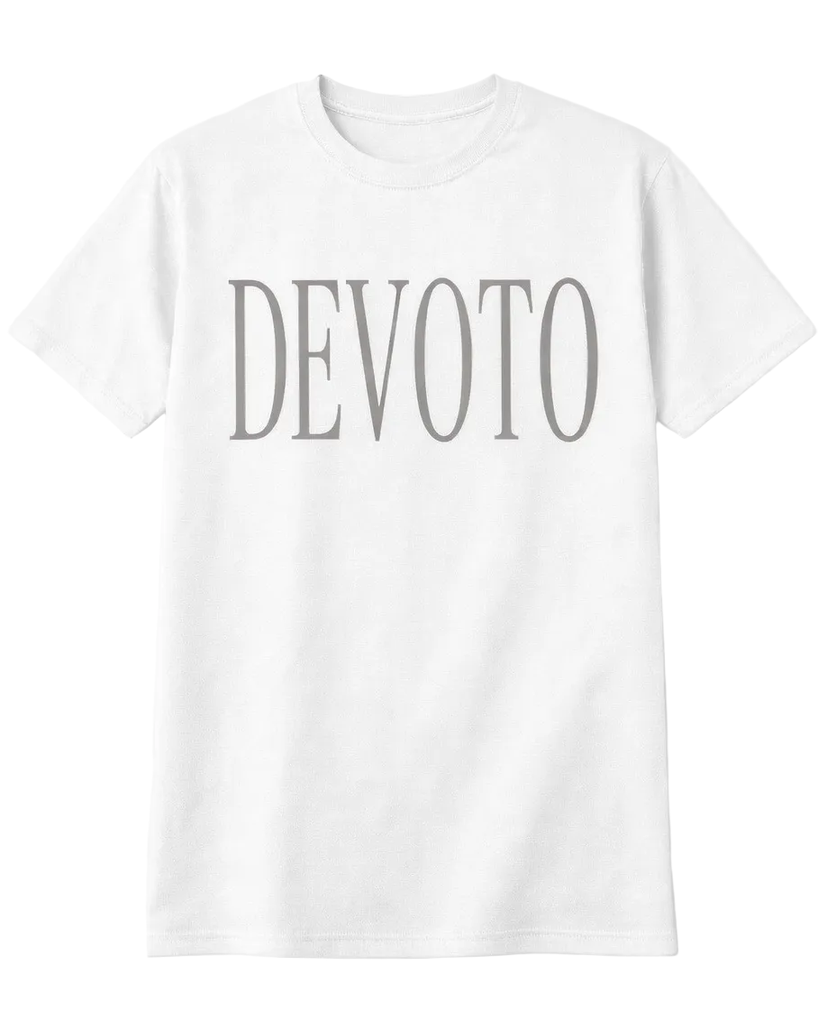 Mens White and Grey Graphic T Shirt