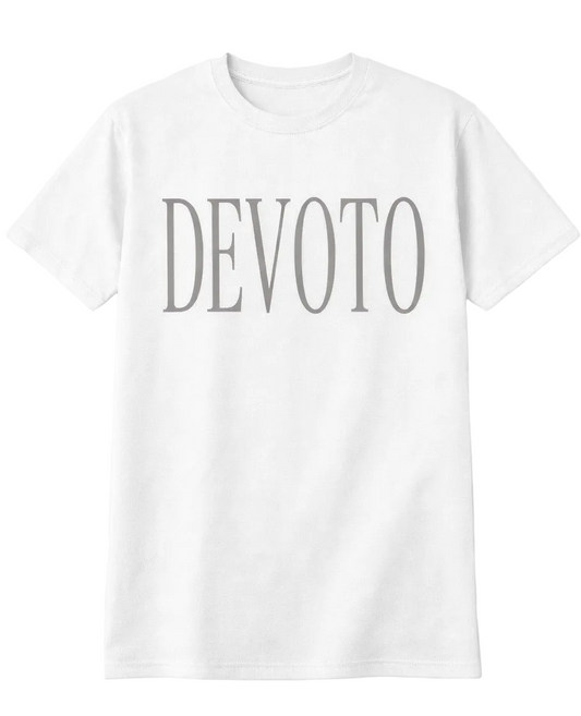 Mens White and Grey Graphic T Shirt