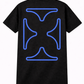 Mens Dark Grey/ Night Blue Graphic Black T shirt