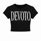 Women’s Original Black and White Graphic Crop Top