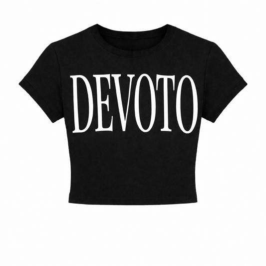 Women’s Original Black and White Graphic Crop Top