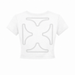 Women’s White and Grey Graphic Crop Top