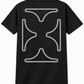Mens Grey on Light Grey Graphic Black T shirt