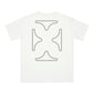 Mens White and Grey Graphic T Shirt